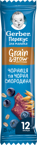 Gerber батончик чорниця, чорна смородина від 12 місяців, 25г 1627017 Mams family