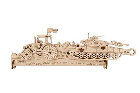 3D пазл UGEARS механический "Отважный трактор" 6337397 Mams family