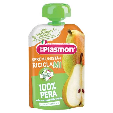 Пюре пауч Plasmon из груш с витамином С для детей с 6 месяцев, 100г 1136122 Mams family