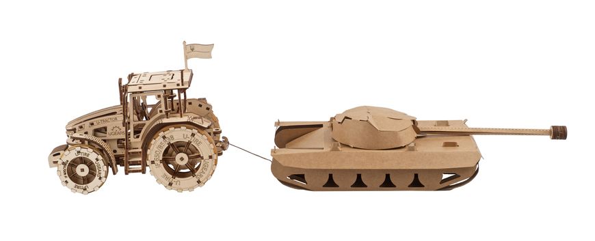 3D пазл UGEARS механический "Трактор побеждает" 6337390 Mams family