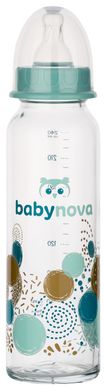 Бутылочка стеклянная Baby-Nova, "Декор", 240мл для мальчиков 3960325 Mams family