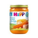 Детское мясо-овощное пюре HiPP Морковь с кукурузой и органической телятиной, с 6-х мес,190 гр 1223849 Mams family
