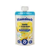 Дитяче пюре Hamanek (пауч) "Пюре з яблук та банана з сиром", від 8 місяців, 100г 1215920 Mams family