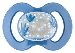 Пустушка силіконова Baby-Nova, ортодонтична нічна, розмір 1, блакитна 3962479 Mams family