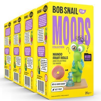 Набір фруктова цукерка Равлик Боб Bob Snail Fun Moods "Манго" та іграшка з карткою, 20 г 1740893 Mams family