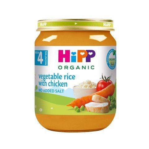 Детское органическое мясное пюре HiPP ORGANIC Рагу овощное с рисом и курицей, с 4-х мес, 125 гр 1223097 Mams family