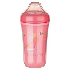 Чашка Baby-Nova пластмассовая с силиконовой насадкой, 250мл розовая 3965426 Mams family