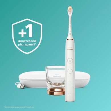 Электрическая звуковая зубная щетка Philips Sonicare HX9911/23 со стаканом, серии DiamondClean 9000, розовое золото, зарядный дорожный кейс 3930627 Mams family