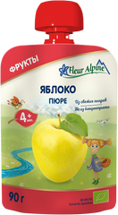 Дитяче фруктове пюре пауч Fleur Alpine ORGANIC Яблуко, без цукру, з 4-х міс, 90 гр 1284004 Mams family