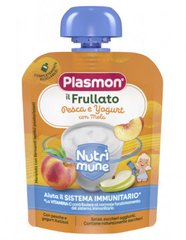 Nutrimune 'Пюре Plasmon з персиків, яблук з йогуртом від 6 місяців, 85г 1136144 Mams family