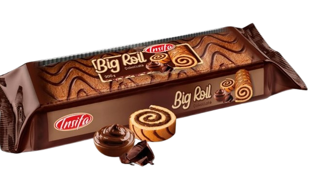 Рулет INSIFA BIG ROLL из бисквита и крема со вкусом шоколада 300 г 1106001 Mams family