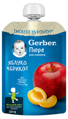 Пюре фруктове Gerber з яблук та абрикосів для дітей із 6 місяців, 150 г 1227050 Mams family