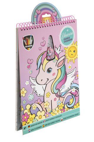 Раскраска с наклейками GRAFIX Unicorn A4, 16 листов 6337708 Mams family