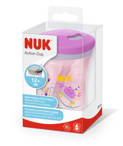 Поїльник NUK Evolution Action Cup, 230 мл, фіолетовий 3952422 Mams family