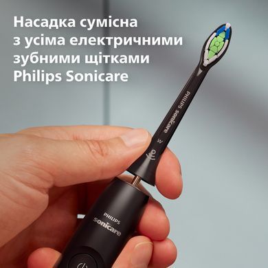 Набір насадок для звукової зубної щітки Philips HX6062/88 Sonicare, серії W2 Optimal White, для відбілювання, чорний, 2 шт 3930650 Mams family