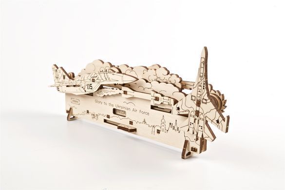 3D пазл UGEARS механічний "Привид Києва атакує" 6337398 Mams family