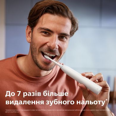Электрическая звуковая зубная щетка Philips Sonicare HX7108/02, серия 5300, отбеливание, белый, 1 насадка, зарядный дорожный 3930667 Mams family