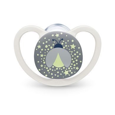Пустышка силиконовая NUK Perfect Match Air Night ночная, размер 2 (от 6 до 18 месяцев), овца/звезды, 2 шт 3954168 Mams family