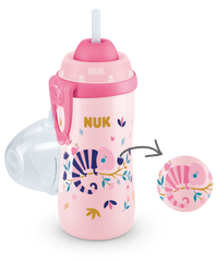 Поїльник NUK Evolution Flexi Cup з малюнком, що змінює колір, 300 мл, хамелеон, рожевий 3952426 Mams family