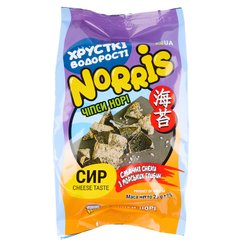 Чіпси NORRIS з норі з сиром 25г, 25 гр, Без ГМО, Смаколики