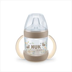 Бутылочка с ручками NUK FOR NATURE бежевая с силиконовой насадкой от 6 месяцев+, 150 мл 3952720 Mams family