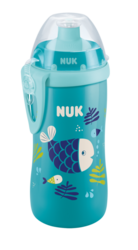 Поильник NUK Junior Cup с рисунком, который меняет цвет, 300 мл, рыбка, синий 3952427 Mams family