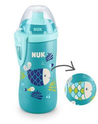 Поильник NUK Junior Cup с рисунком, который меняет цвет, 300 мл, рыбка, синий 3952427 Mams family