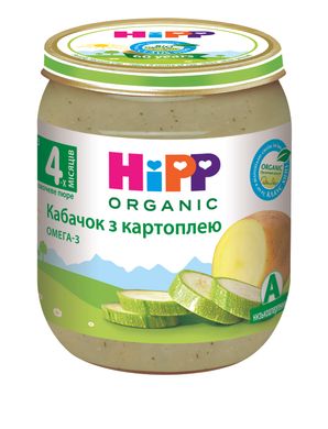 Детское овощное пюре HiPP ORGANIC "Кабачок с картофелем", с 4-х мес, 125 гр 1223090 Mams family