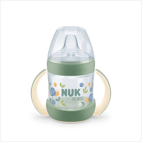 Пляшечка з ручками NUK FOR NATURE,силіконова насадка, 150 мл, зелена 3952721 Mams family