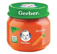 пюре Gerber морква від 6 місяців, 80г 1227118 Mams family