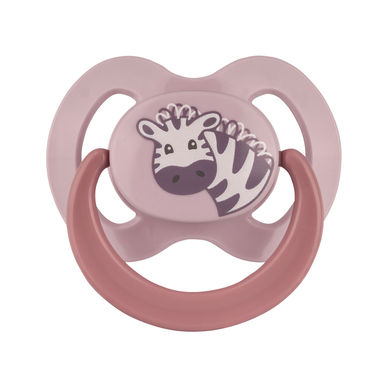 Пустышка силиконовая Baby-Nova плоская с кoльцом 6-18 месяцев, размер 2 жираф-фламинго, 2шт 3962318 Mams family