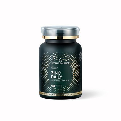 Дієтична добавка Vitalis Balance "Zinc Daily" (ЦИНК ДЕЙЛІ), комплекс цинку, 60 таблеток 2370040 Mams family