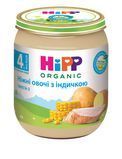 Дитяче м'ясне пюре HiPP ORGANIC "Ніжні овочі з iндичкою", від 4-х міс, 125 гр 1223096 Mams family