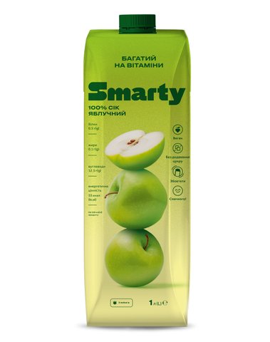 Сік яблучний ТМ SMARTY , 1л 2612000 Mams family