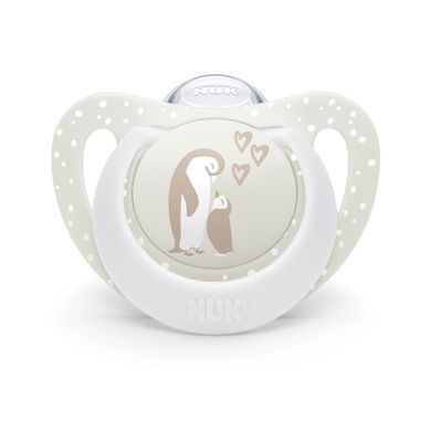 Пустышка силиконовая NUK First Choice, размер 1 (от 0 до 6 месяцев), пингвин/жираф, 2 шт 3954181 Mams family
