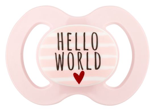 Пустушка силіконова Baby-Nova симетрична, 2шт, розмір 1, рожева 3962013 Mams family