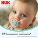 Пустышка силиконовая NUK First Choice, размер 1 (от 0 до 6 месяцев), пингвин/жираф, 2 шт 3954181 фото 4 Mams family