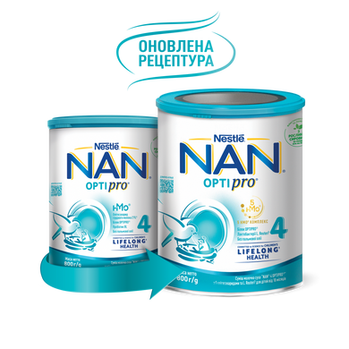 Дитяча суміш молочна суха NAN 4 OPTIPRO, NAN 4 OPTIPRO, з 5 олігосахаридами та L. Reuteri для дітей від 18 місяців, 800 г 1000050 Mams family