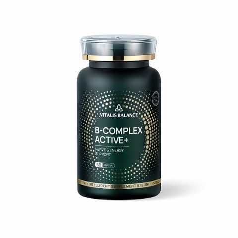Дієтична добавка Vitalis Balance "B-Complex Active+" (Б-КОМПЛЕКС АКТИВ+), комплекс вітамінів B, 60 таблеток 2370043 Mams family