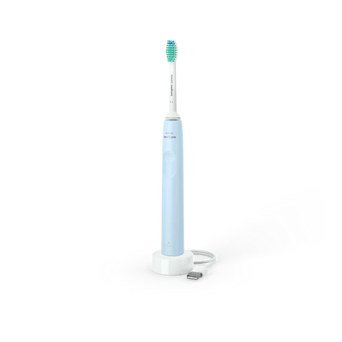 Электрическая звуковая зубная щетка Philips Sonicare HX3651/12, серия 2100, 31 тысяч колебаний, голубой, 1 насадка 3930534 Mams family