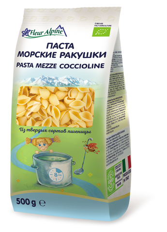 Макарони Fleur Alpine Оrganic Ракушки, 500г 1584009 Mams family