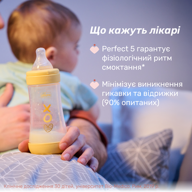 Пляшечка пластик Chicco PERFECT 5 Kitten, 150 мл, соска силікон, 0 м+ 3000570 Mams family
