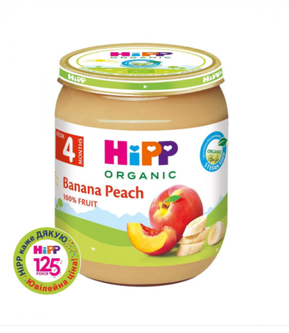 Детское пюре HiPP ORGANIC Персик Банан 125 г 1323905 Mams family