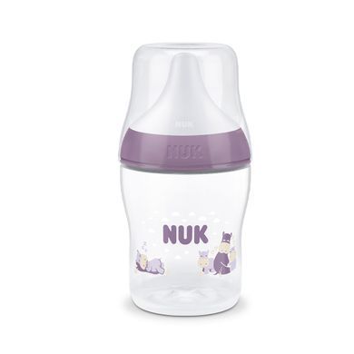 Бутылочка пластиковая NUK Perfect Match, силиконовая соска отв S, 0+, гиппопотам, 150 мл 3954200 Mams family