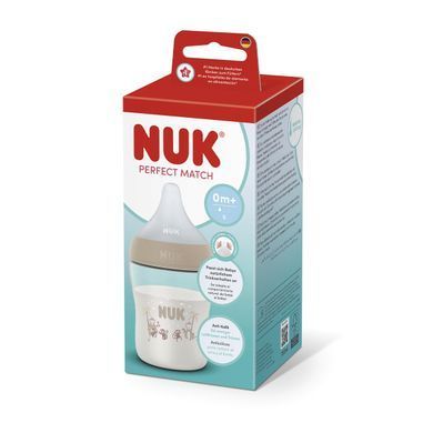 Пляшечка пластикова NUK Perfect Match, силіконова соска отвір S, 0+, мавпа, 150 мл 3954201 Mams family