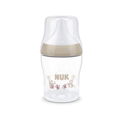 Пляшечка пластикова NUK Perfect Match, силіконова соска отвір S, 0+, мавпа, 150 мл 3954201 Mams family