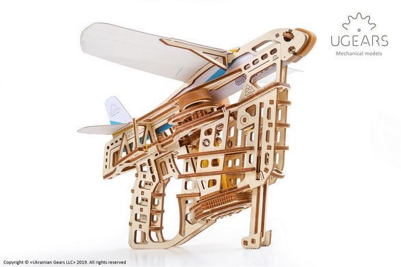 3D пазл UGEARS механический "Пускатель самолетов" 6336238 Mams family