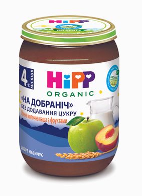 Детское пюре HiPP ORGANIC "Манная молочная каша с фруктами", от 4-х мес, 190 гр 1223421 Mams family