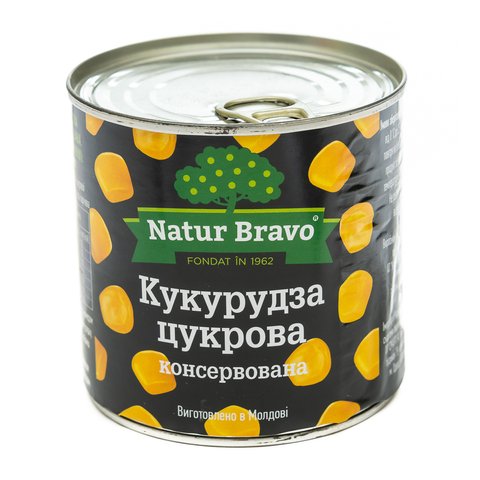 Кукурудза цукрова консервована Natur Bravo, 425 мл 1999648 Mams family