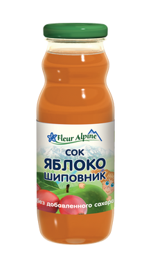 Детский сок Fleur Alpine ORGANIC "Яблоко-шиповник", без сахара, 200мл 1384002 Mams family